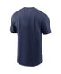 Фото #3 товара Men's Navy Milwaukee Brewers Team Wordmark T-shirt