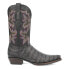 Dingo Gator Embroidered Alligator Print Snip Toe Cowboy Mens Black Casual Boots