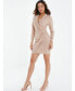 ფოტო #2 პროდუქტის Women's Wrap Buckle Detail Blazer Dress