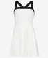 Фото #5 товара BCBGeneration Women's Cocktail Pleated Knit Fit Flare Dress Optic White 12