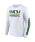 Фото #4 товара Men's College Navy, White Seattle Seahawks Two-Pack 2023 Schedule T-shirt Combo Set