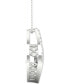 Фото #5 товара Diamond Wishbone 18" Pendant Necklace (1/5 ct. t.w.) in 10k White Gold