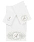 Фото #2 товара Textiles Turkish Cotton Monica Embellished Towel 3 Piece Set - Dark Gray