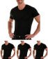 ფოტო #2 პროდუქტის Men's Big & Tall Insta Slim 3 Pack Compression Short Sleeve Crew-Neck T-Shirts