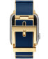 Фото #7 товара Women's Interchangeable Blue & Gold-Tone Stainless Steel Band for Apple Watch, 38mm/40mm