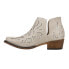 Фото #3 товара Roper Ava Glitz TooledInlay Snip Toe Cowboy Booties Womens Beige Casual Boots 09