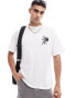 Jack & Jones oversized t-shirt with tiger backprint in white