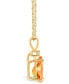 Фото #3 товара Macy's citrine (1 ct. t.w.) and Diamond Accent Pendant Necklace in 14K Yellow Gold or 14k White Gold