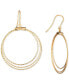 ფოტო #1 პროდუქტის Textured Multi-Circle Drop Earrings in 14k Gold-Plated Sterling Silver