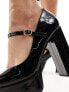 New Look mary jane platform heeled shoes in black