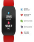 ფოტო #2 პროდუქტის Unisex Red Silicone Strap Active Smartwatch 44mm