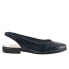 Фото #1 товара Trotters Lucy T1711-400 Womens Blue Narrow Leather Slingback Flats Shoes