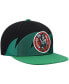 Men's Black and Kelly Green Boston Celtics Hardwood Classics Sharktooth Snapback Hat