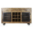 Sideboard DKD Home Decor Black Grey Metal Dark brown Mango wood (150 x 43 x 90 cm)