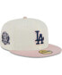 Фото #2 товара Men's White, Pink Los Angeles Dodgers Chrome Rogue 59FIFTY Fitted Hat