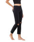 ფოტო #2 პროდუქტის Women's High Rise Raw Hem Straight Jeans