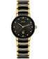 Часы Rado Centrix Diamond Ceramic Black & Gold PVD 31mm