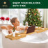 Фото #7 товара Luxury 1 or 2 Person Bath Tray with Extendable Sides + Soap Dish (Natural) (No Soap Holder)