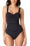 Bleu Rod Beattie 306257 Women's Kore Shirred Bandeau One-Piece, Black Size 10 - фото #1