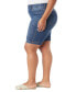 Фото #3 товара Plus Size Shape Effect Pull-On Denim Bermuda Shorts