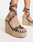 Фото #2 товара South Beach chunky wedge sandal in leopard