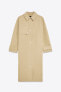 Zw collection straight-fit trench coat with shirt collar