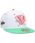 Фото #3 товара Men's White, Green Oakland Athletics Alternate Logo Watermelon Lolli 59Fifty Fitted Hat