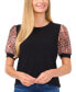 Фото #1 товара Women's Printed Puff-Sleeve Blouse