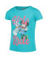 ფოტო #3 პროდუქტის Big Girls Turquoise Mickey & Friends Girls Rule T-shirt