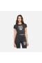 Фото #5 товара Sportswear Bby Varsity Short-Sleeve Crop Gri Kadın T-shirt