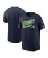 Фото #2 товара Men's College Navy Seattle Seahawks Essential Blitz Lockup T-shirt