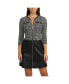 Women's Jacquard Knit and Faux Leather Dress