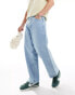 Фото #1 товара Dr Denim Kobe baggy fit mid waist jeans in stream light blue retro wash