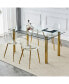 Фото #4 товара Modern minimalist glass dining table, 63"x35.4"x30"