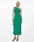 ფოტო #1 პროდუქტის Women's Draped Details Asymmetrical Dress