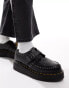 Dr Martens Ramsey quad monk shoes in black leather