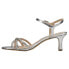 Nina Bobby Metallic Rhinestone Ankle Strap Womens Silver Casual Sandals BOBBY-Y