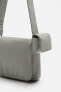 Nylon crossbody bag with flap