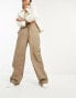 Фото #1 товара NA-KD elastic waistband baggy trousers in khaki