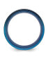 ფოტო #3 პროდუქტის Stainless Steel Blue IP-plated with Scratch Finish Band Ring