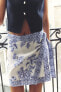 Фото #2 товара Мини-юбка с цветочным принтом в греческом стиле ZARA