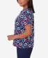 ფოტო #3 პროდუქტის Women's All American Short Sleeve Linking Hearts Top