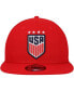 Фото #4 товара Men's Red USWNT Team Basic 9FIFTY Snapback Hat