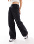 Фото #5 товара Nike mini swoosh high rise woven trousers in black