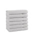 Host and Home Hand Towels (6 Pack), Solid Color Options, 16x28 in, Double Stitched Edges, 600 GSM, Soft Ringspun Cotton, Stylish Striped Dobby Border
