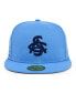 ფოტო #3 პროდუქტის Men's Light Blue Smart Set Athletic Club of Brooklyn Black Fives Fitted Hat