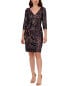 Фото #1 товара Adrianna Papell Beaded V-Neck Short Dress Women's 0