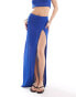 Фото #4 товара New Look crochet maxi wrap skirt in blue