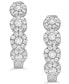 Фото #6 товара Diamond Halo Small Hoop Earrings (1/2 ct. t.w.)