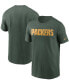 Фото #3 товара Men's Big and Tall Green Green Bay Packers Team Wordmark T-shirt